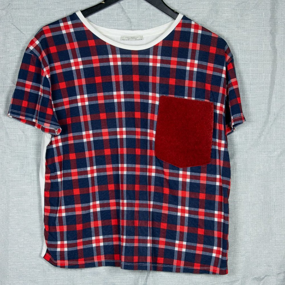 ZARA Plaid Tee
